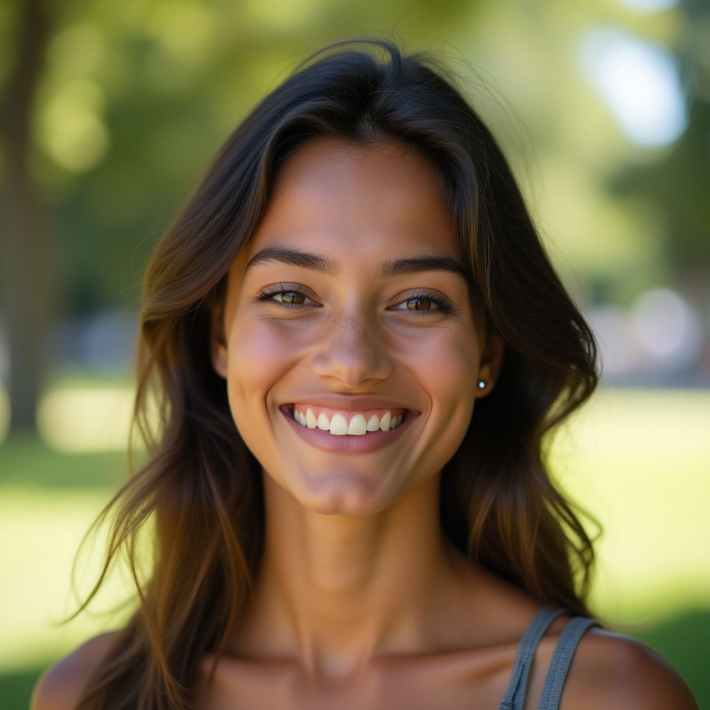 Retrato de Ana, una estudiante de Brasil.